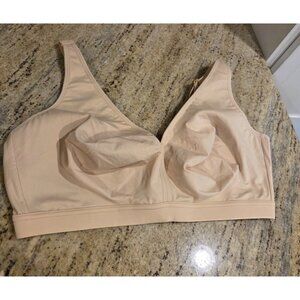 Aisilin Full Cup Bra Women’s 44F Wire-Free W636E Smooth Beige